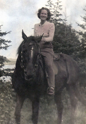 Billie on  horseback